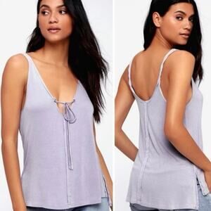 Free People We The Free Scarlett Lavender Tie Front Tank Top Size M EUC